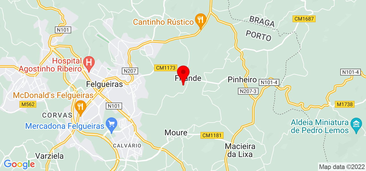 Ana Faria - Porto - Felgueiras - Mapa