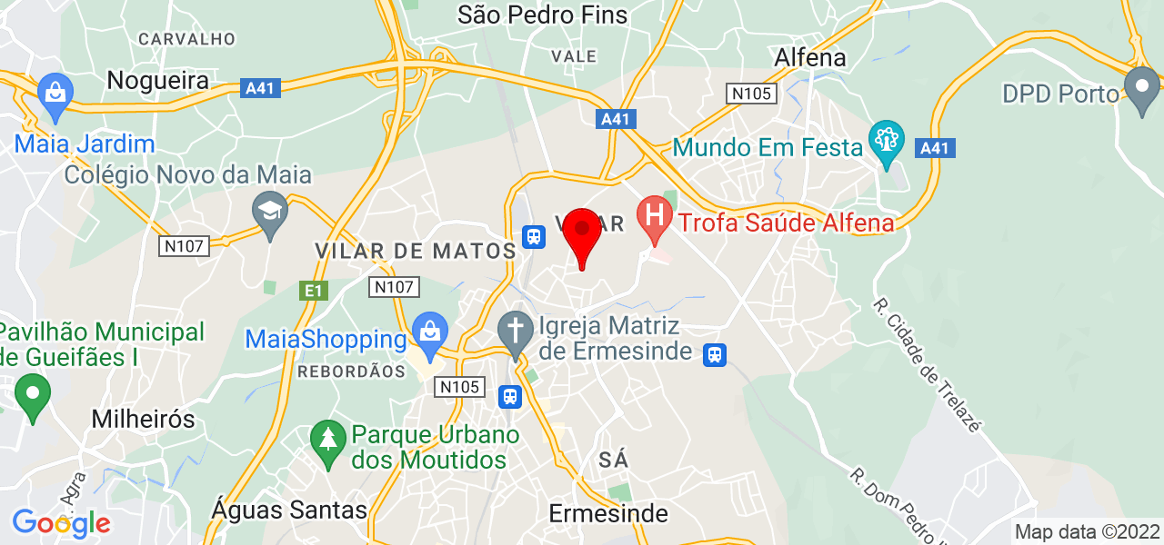 C&eacute;lia Cl&aacute;udio - Porto - Valongo - Mapa