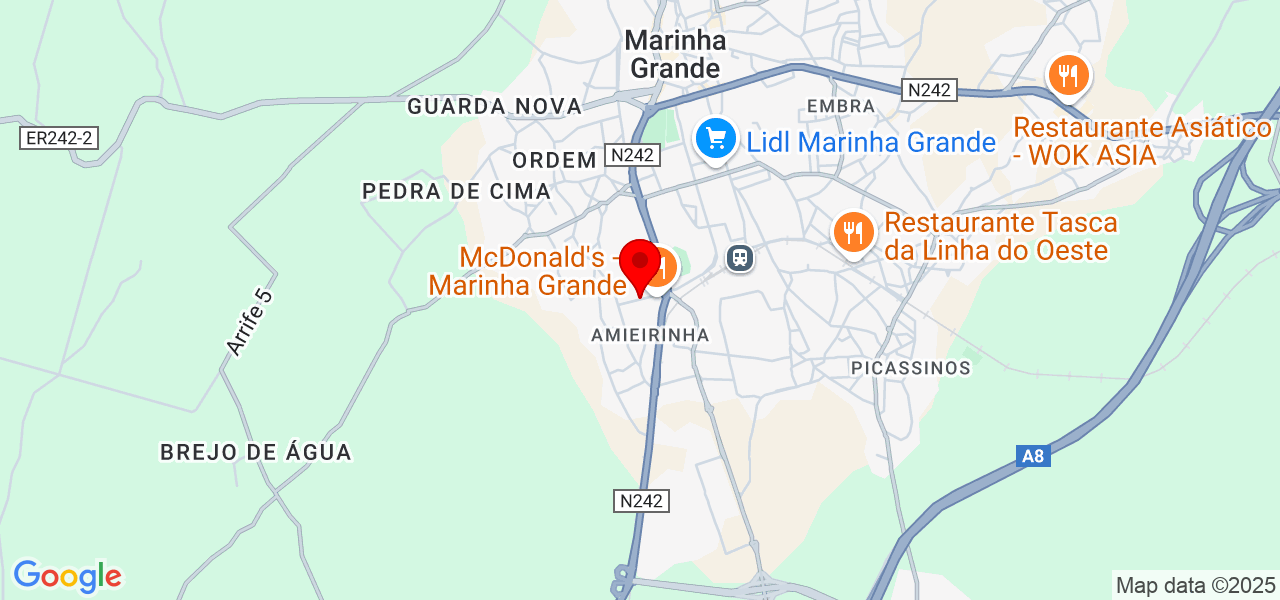 Silva Portugal - Leiria - Marinha Grande - Map