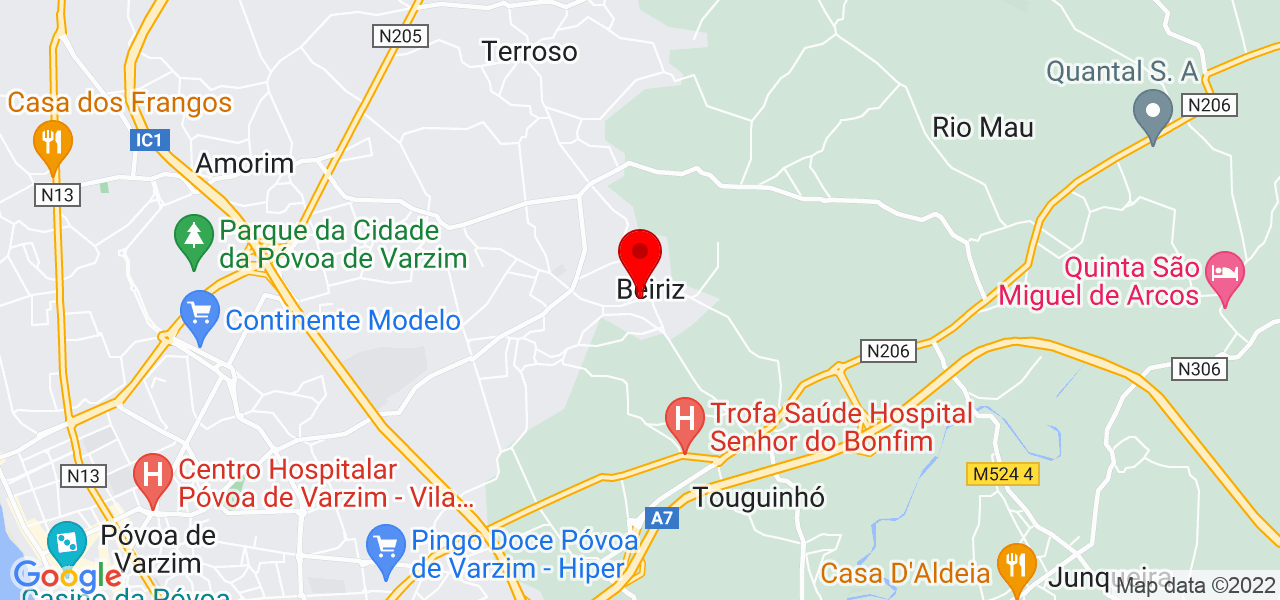hands steel demolições e remodelações - Porto - Póvoa de Varzim - Mapa