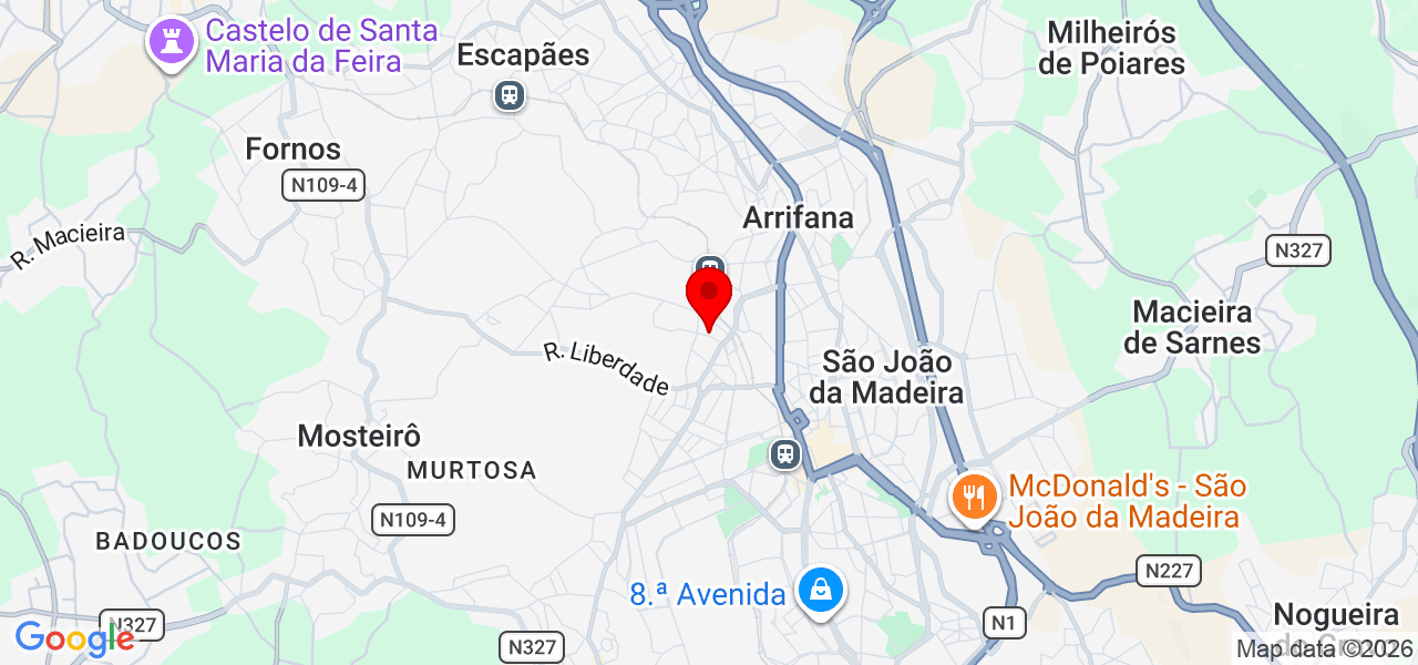 Cátia Ferreira - Aveiro - Santa Maria da Feira - Mapa