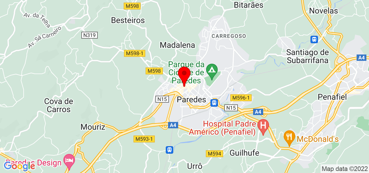 Cláudia Magalhães Duarte - Porto - Paredes - Mapa