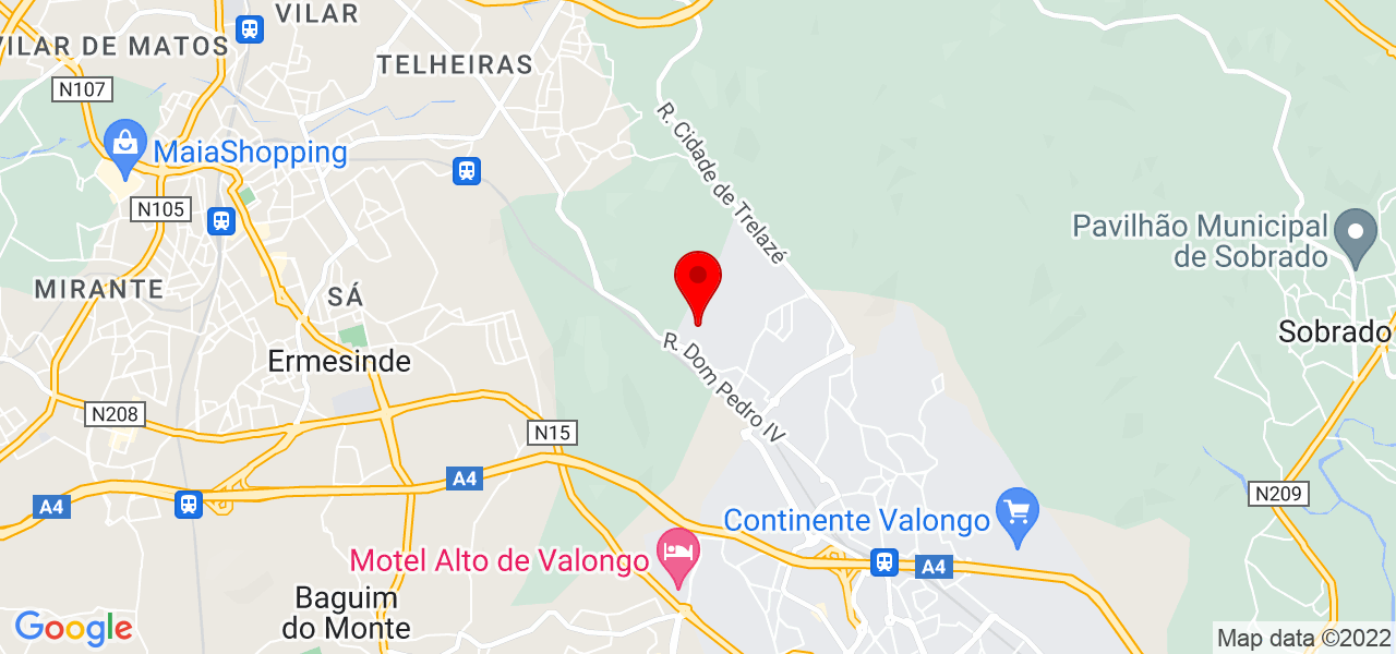 Fernanda - Porto - Valongo - Mapa