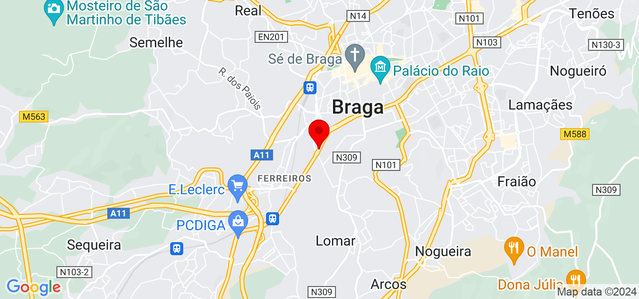 Filipe Fernandes - Braga - Braga - Mapa