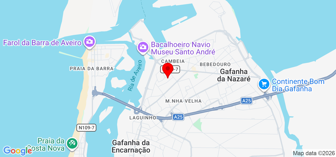 Rute - Aveiro - Ílhavo - Mapa