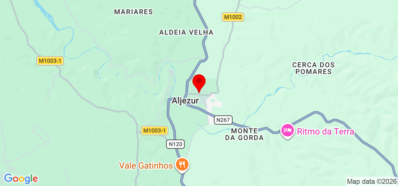 Idson - Faro - Aljezur - Karte