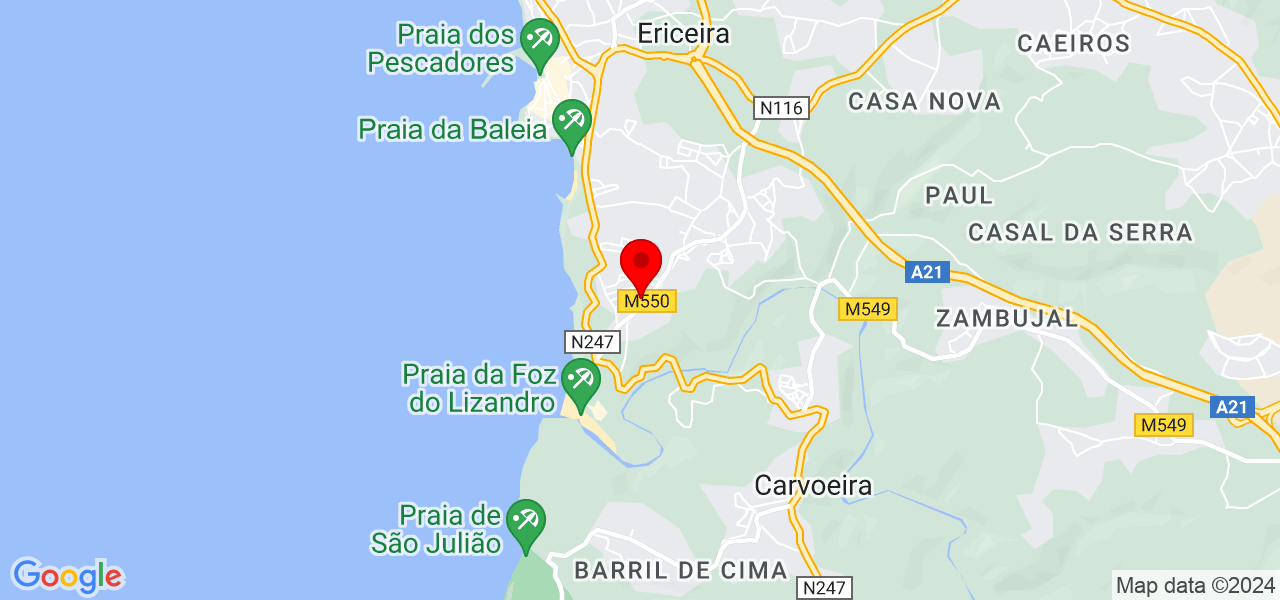 Better_life_ericeira - Lisboa - Mafra - Map