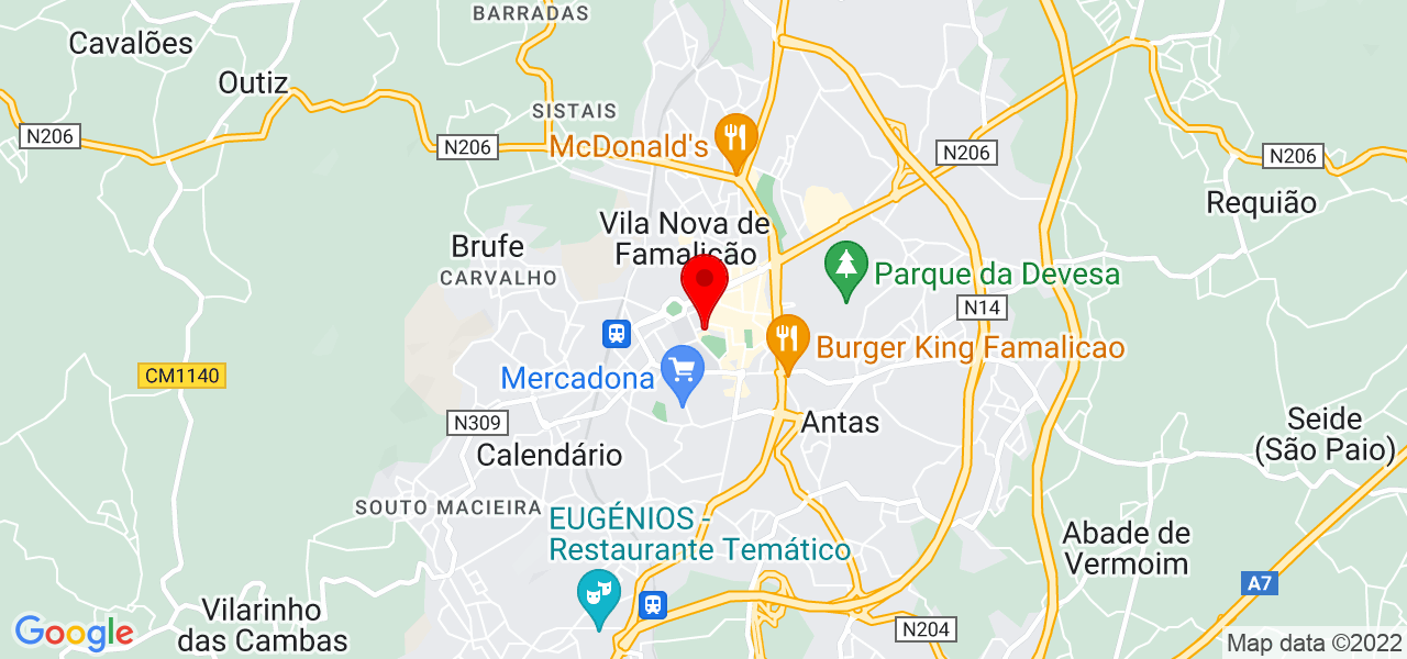 Larissa Neves - Braga - Vila Nova de Famalicão - Mapa