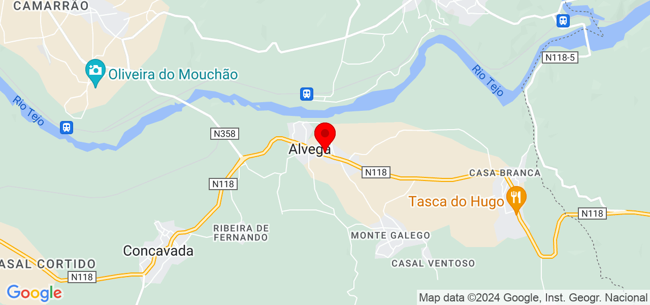 Mariana - Santarém - Abrantes - Mapa