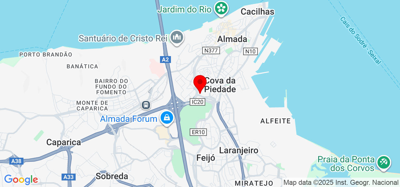 Rogério Pedro - Setúbal - Almada - Mapa