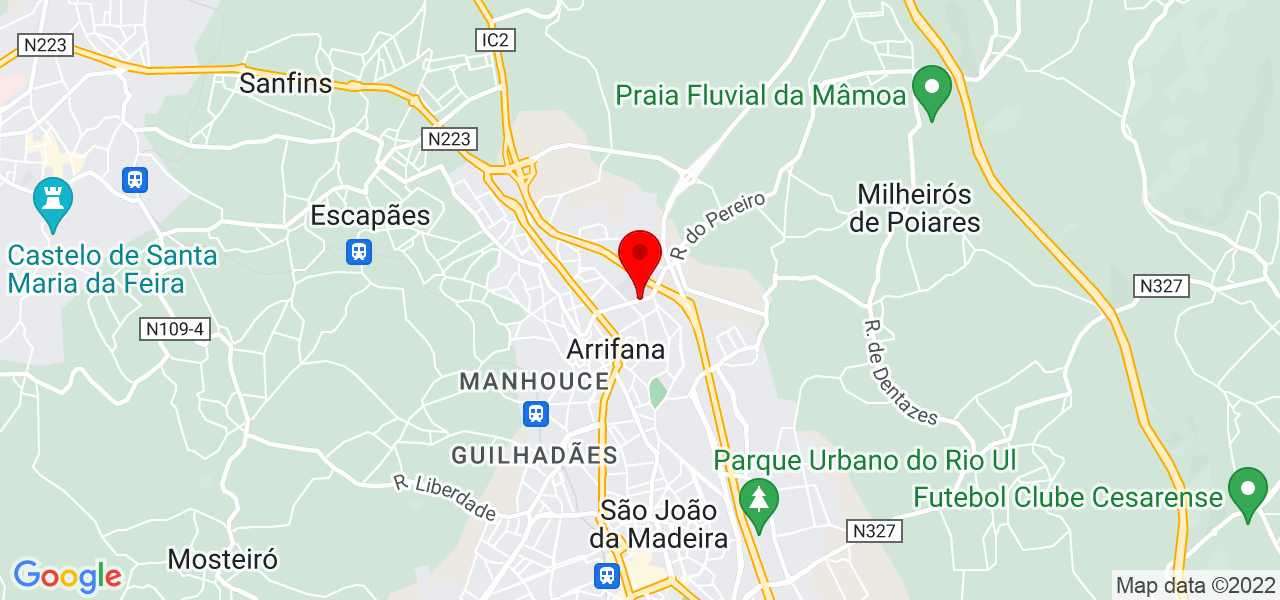 Tiago Pinho - Aveiro - Santa Maria da Feira - Mapa