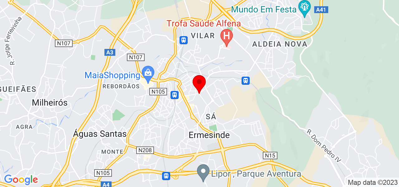 Antares servi&ccedil;os - Porto - Valongo - Mapa