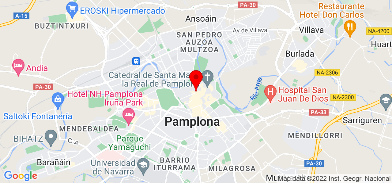 Oliver - Comunidad Foral de Navarra - Pamplona/Iruña - Mapa