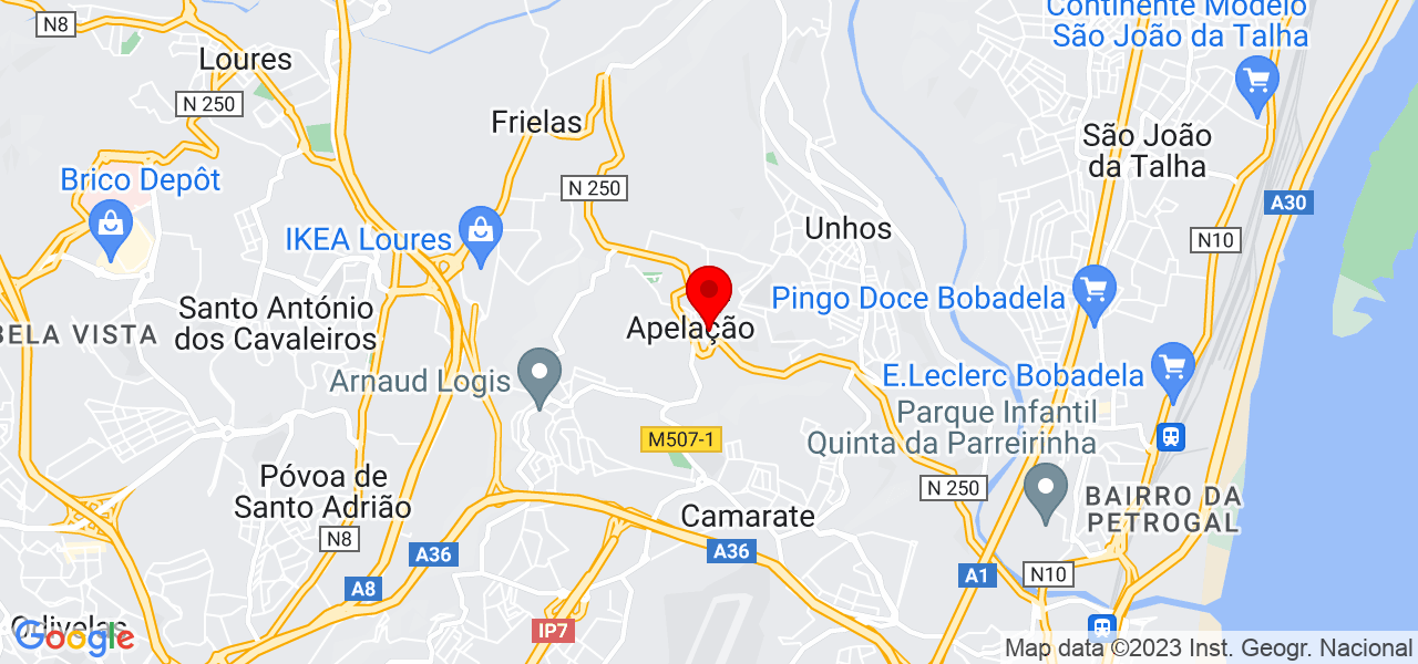 Victor Hugo - Lisboa - Loures - Mapa