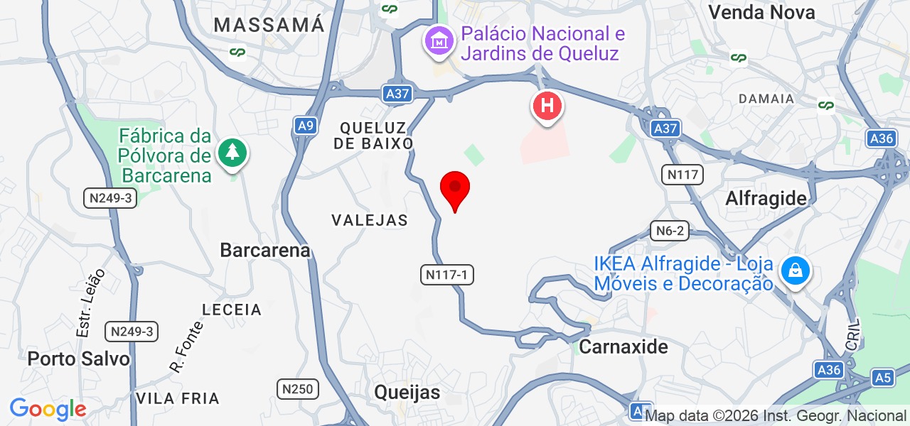 Técnico de turismo, pedreiro, fervente, - Lisboa - Amadora - Mapa