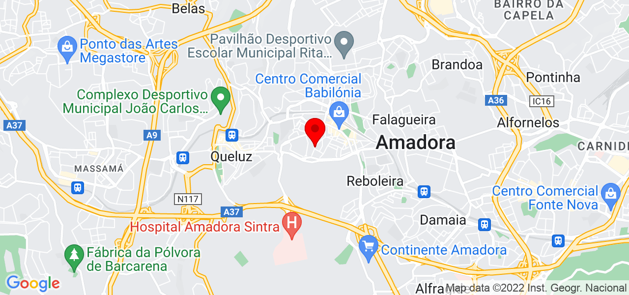 Patas e C&atilde;opanhia - Lisboa - Amadora - Mapa