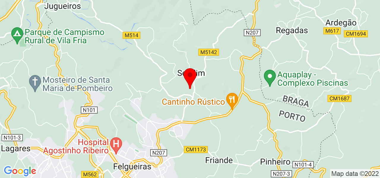 Norberto Teixeira - Porto - Felgueiras - Mapa