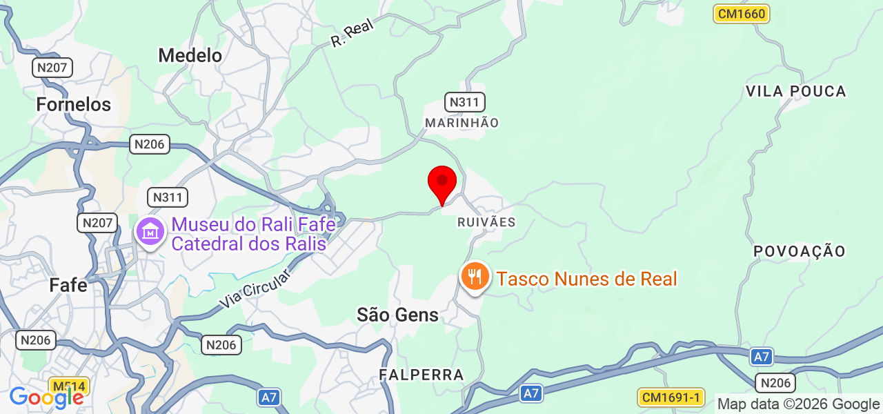 Gabriella Gonçalves - Braga - Fafe - Mapa