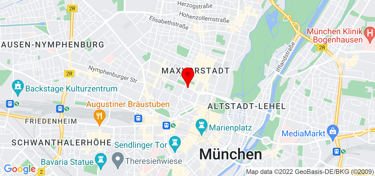 Gesangsunterricht München - Bayern - München - Karte