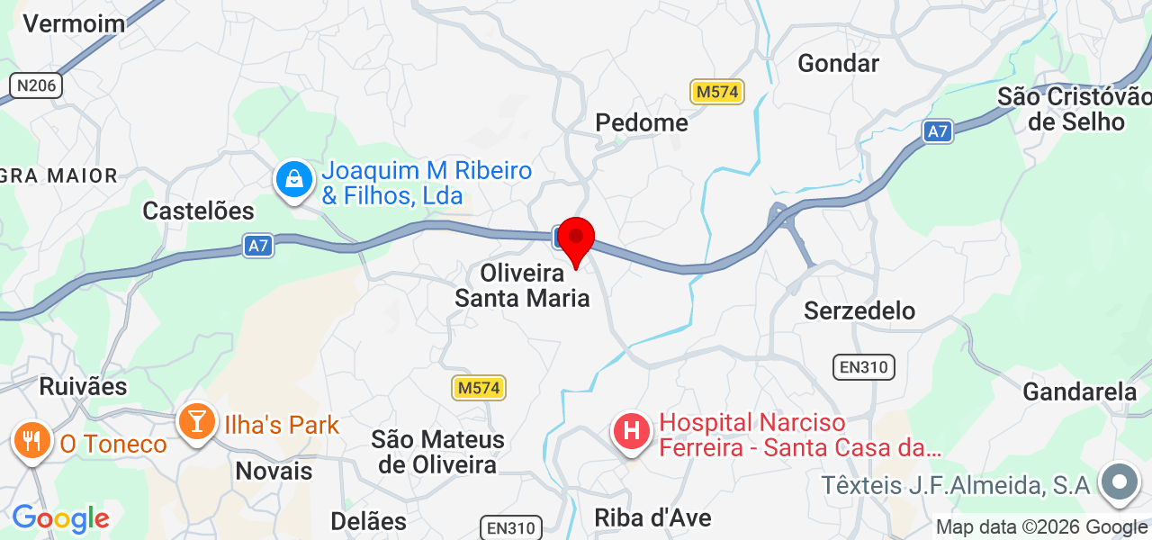 Carvalho - Braga - Vila Nova de Famalicão - Map