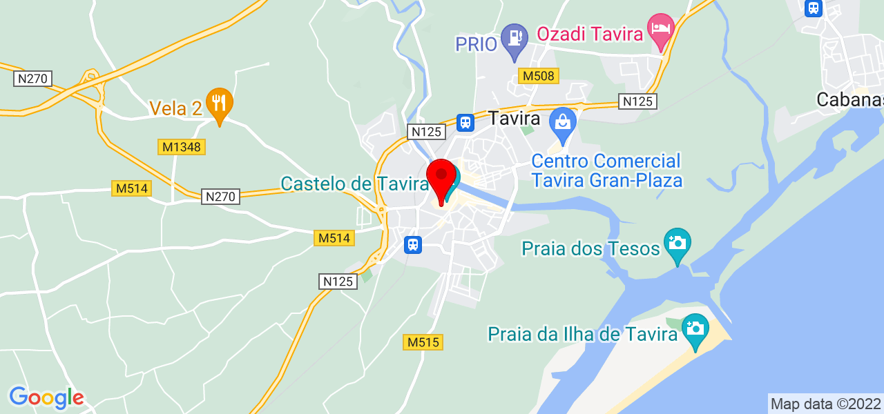Mariana - Faro - Tavira - Mapa