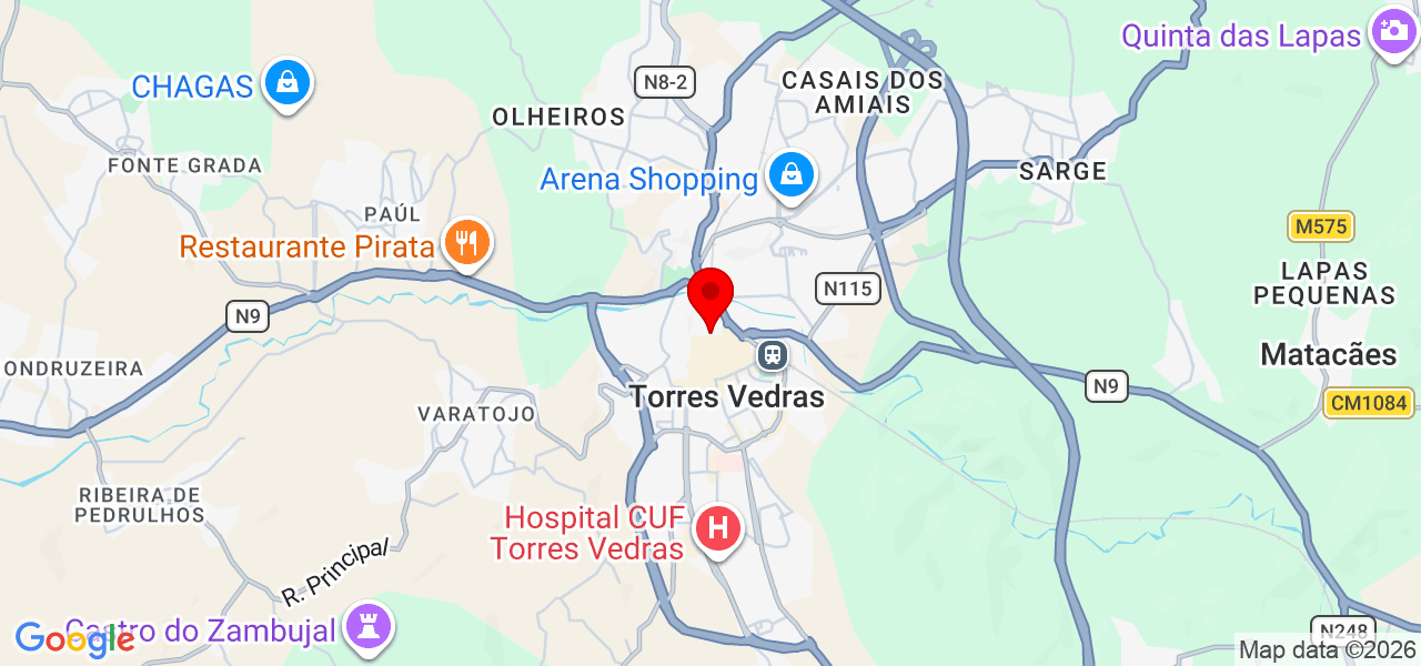 Anderson - Lisboa - Torres Vedras - Mapa