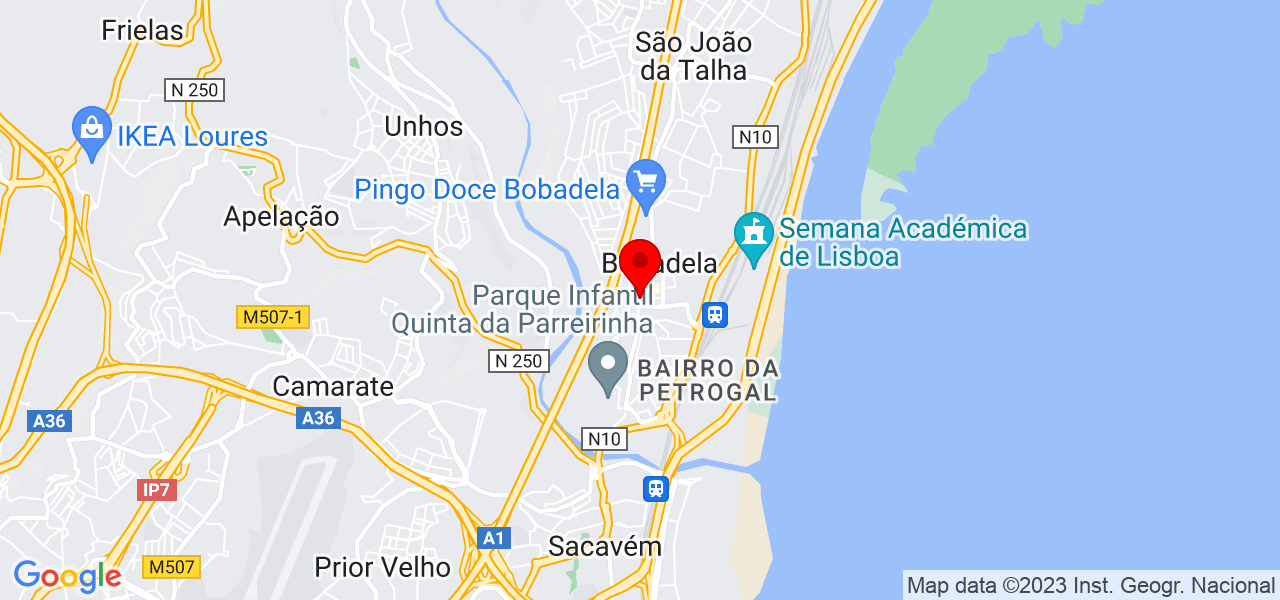 Almofrei - Lisboa - Loures - Mapa