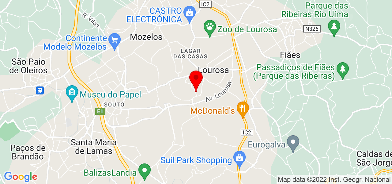 Joana Costa - Aveiro - Santa Maria da Feira - Mapa