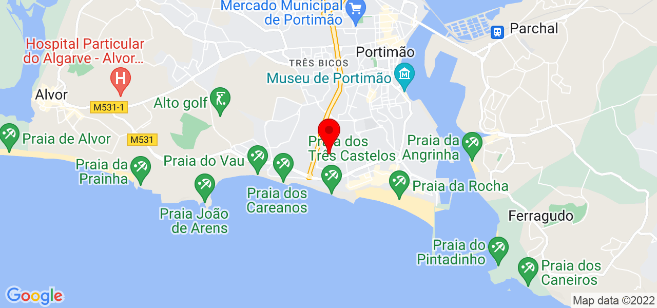 Ariane Nunes - Faro - Portimão - Mapa