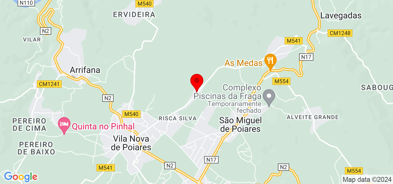 L&iacute;lia Santos - Coimbra - Vila Nova de Poiares - Mapa