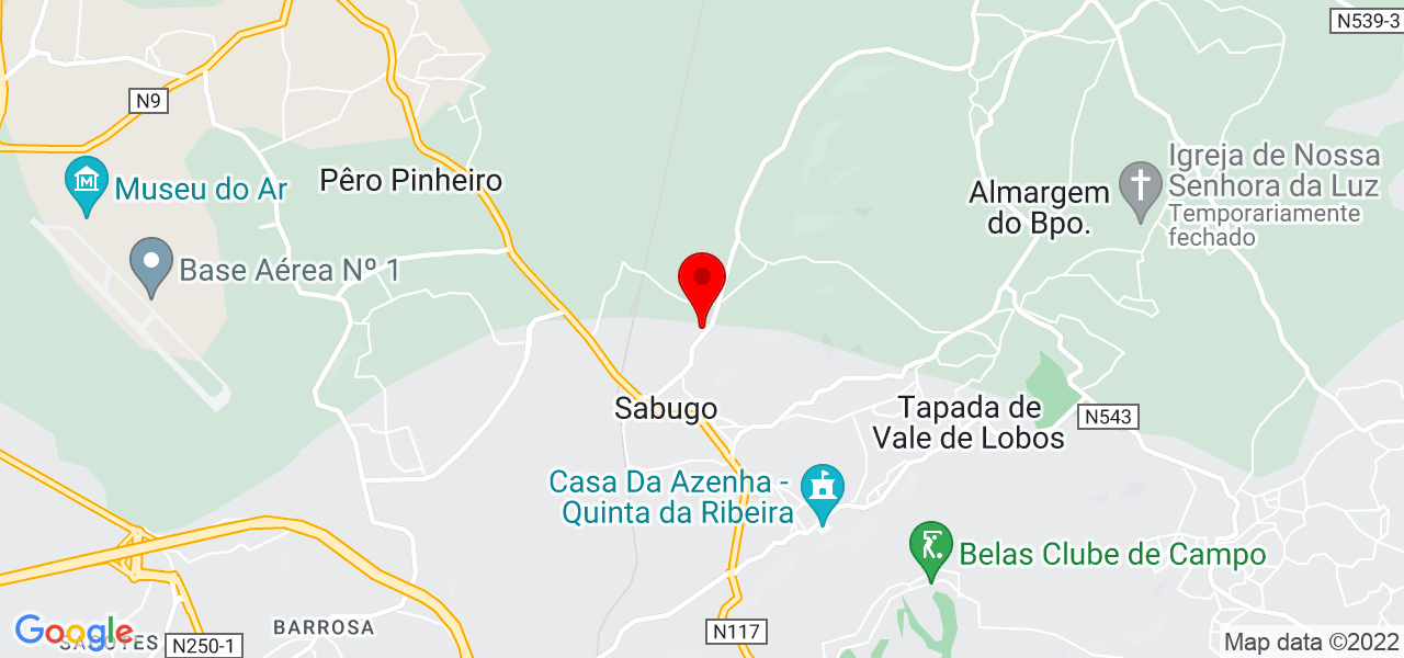 Estofador Lu&iacute;s Alves - Lisboa - Sintra - Mapa