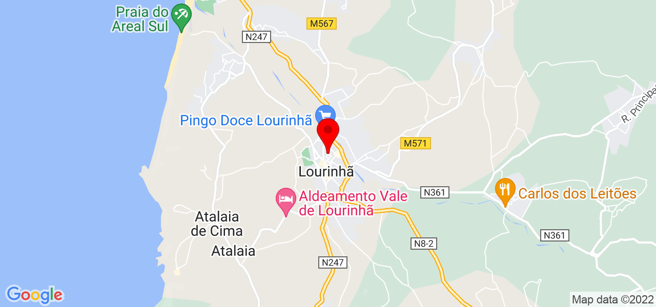 Ver&oacute;nica Caldeira - Lisboa - Lourinhã - Mapa