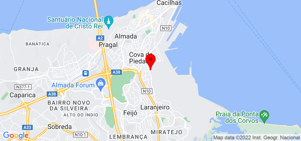 Larissa - Setúbal - Almada - Mapa