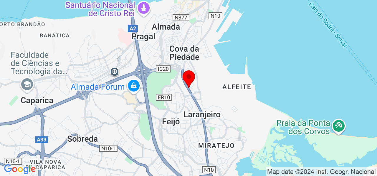 Rosa Pereira - Setúbal - Almada - Mapa