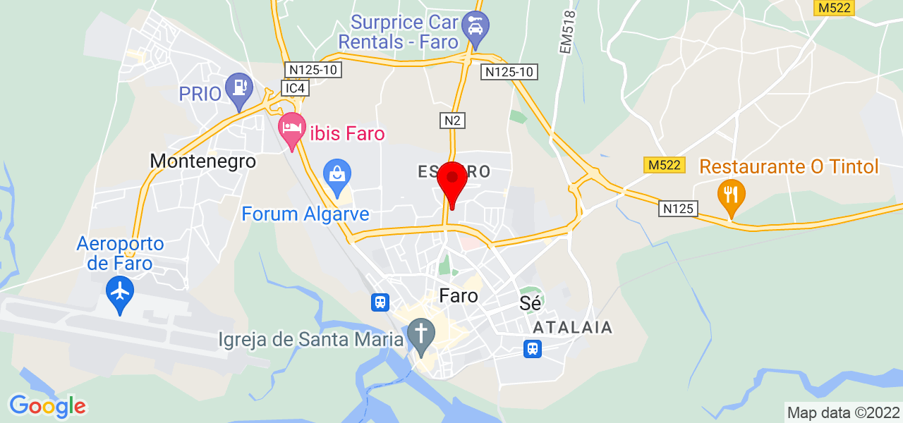 clauzinha Meliza Rodrigues Ferreira - Faro - Faro - Mapa