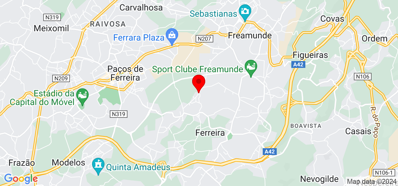 Isaura - Porto - Paços de Ferreira - Mapa