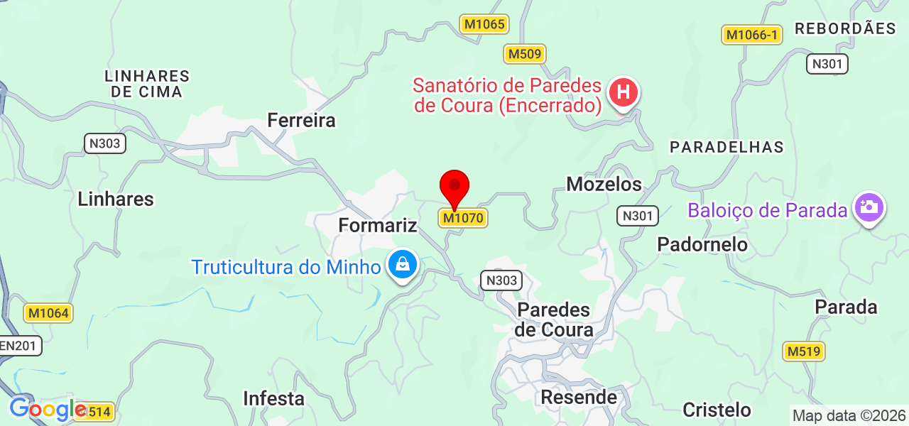 Inês Cunha - Viana do Castelo - Paredes de Coura - Mapa
