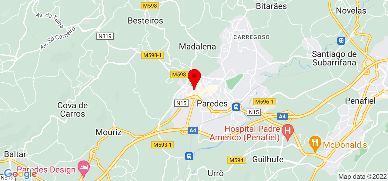 Luciano Fernandes - Porto - Paredes - Mapa