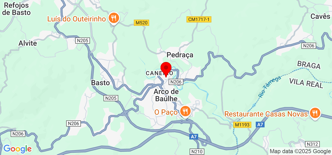 ALS Explicações - Braga - Cabeceiras de Basto - Karte
