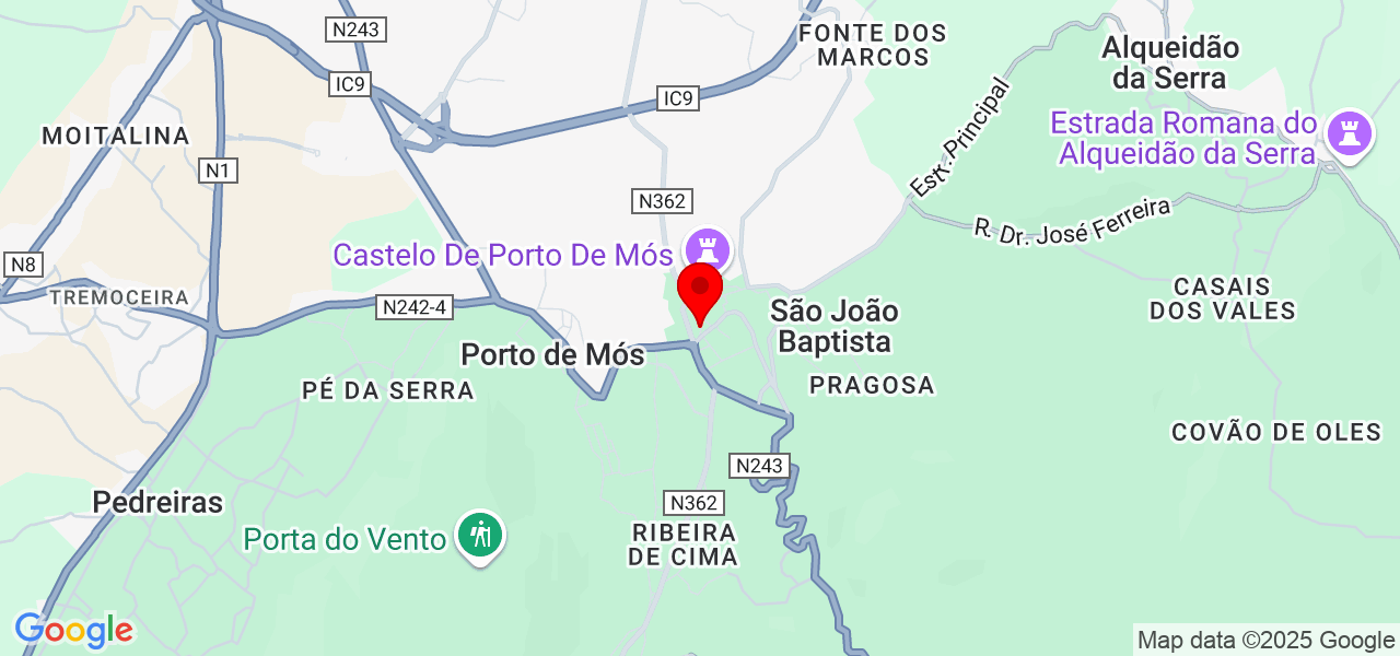 Lara - Leiria - Porto de Mós - Map