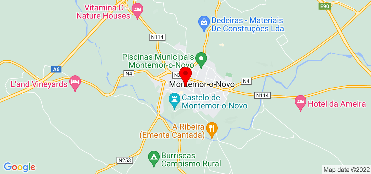 António Gil - Évora - Montemor-o-Novo - Karte
