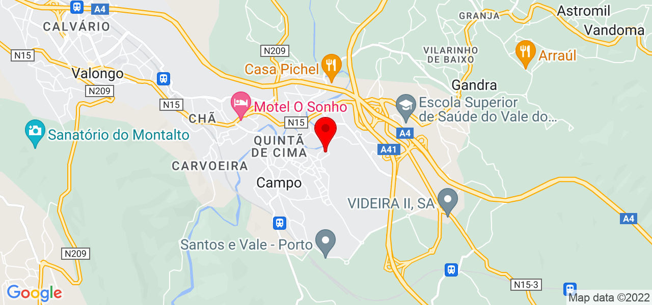 CLAUDIA GEANE - Porto - Valongo - Mapa