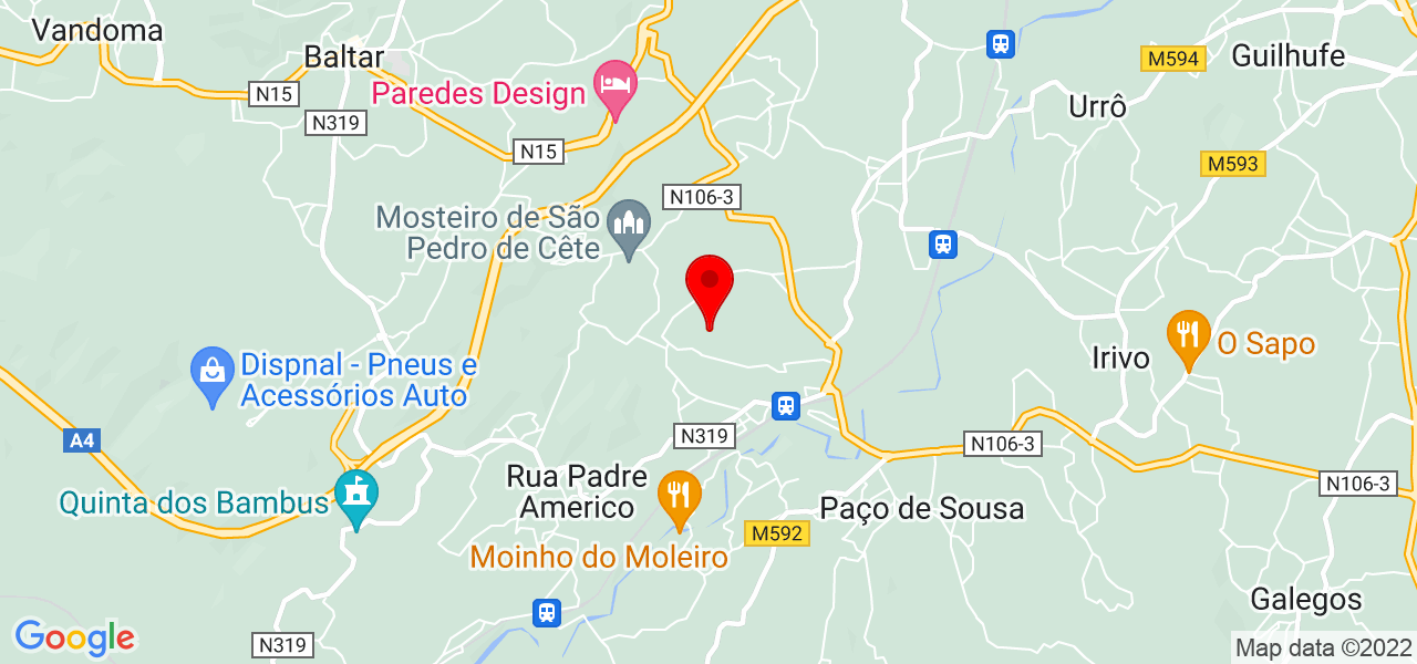 Barbosa - Porto - Paredes - Mapa