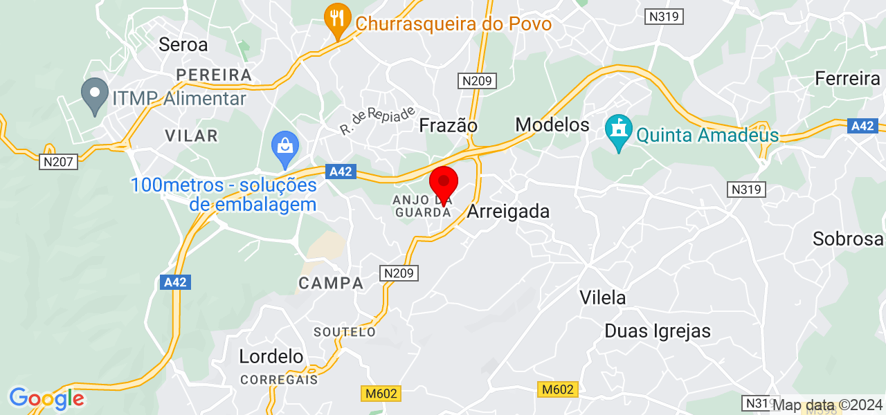 WOLF INTERIOR DESIGN - Porto - Paços de Ferreira - Mapa