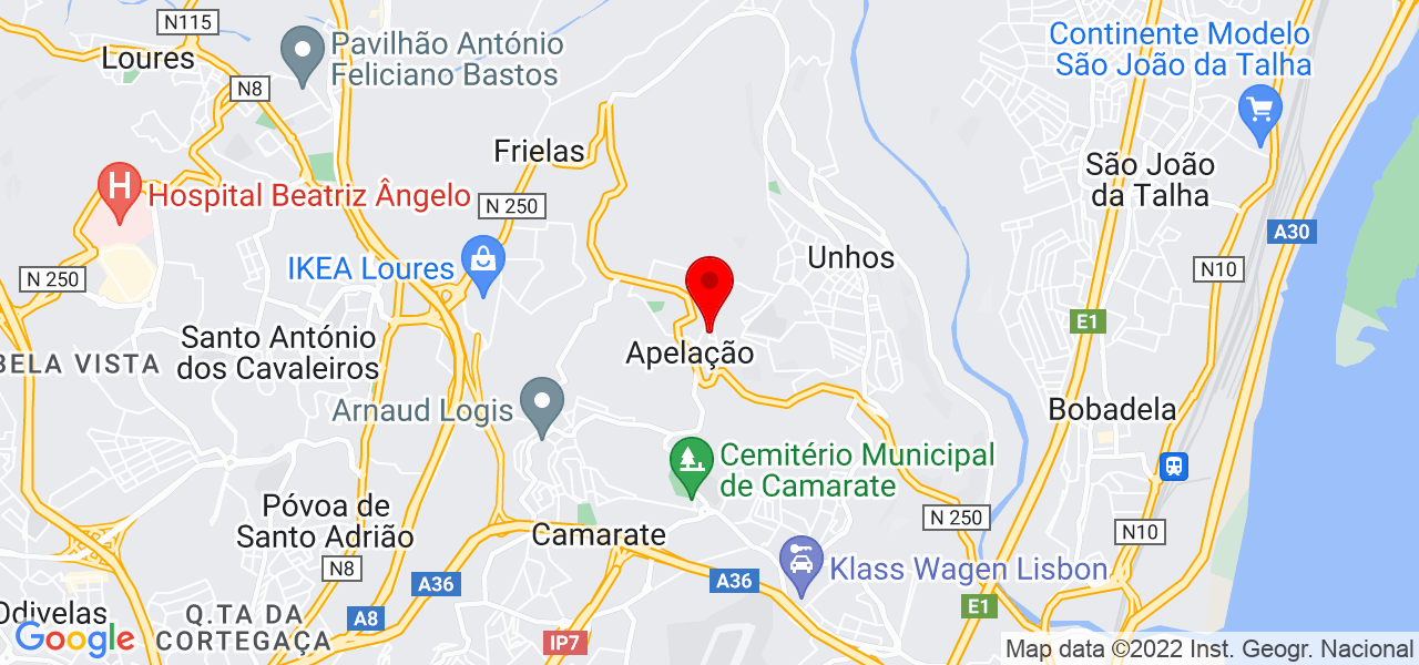 Joselenia - Lisboa - Loures - Mapa