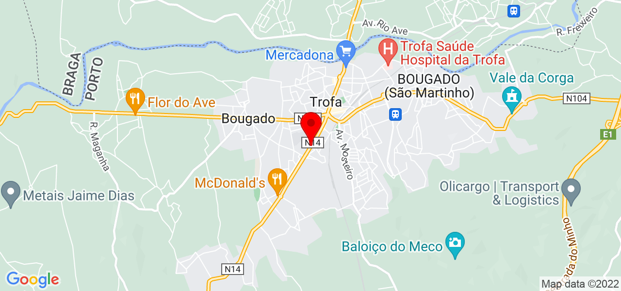 Maria Elisabete Oliveira da Costa - Porto - Trofa - Mapa