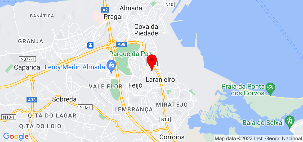Dalila Maciel dos Santos - Setúbal - Almada - Mapa