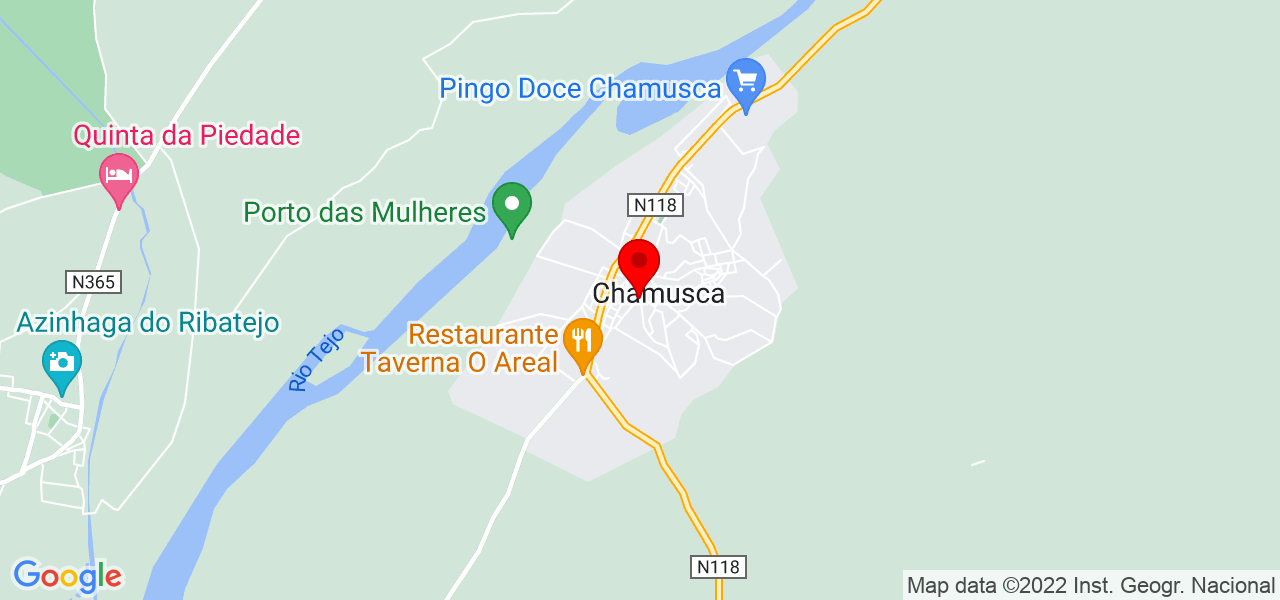 Jo&atilde;o Correia - Santarém - Chamusca - Mapa