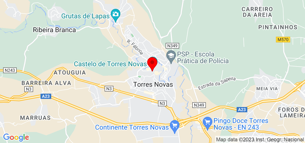 Limpezas domesticas - Santarém - Torres Novas - Mapa