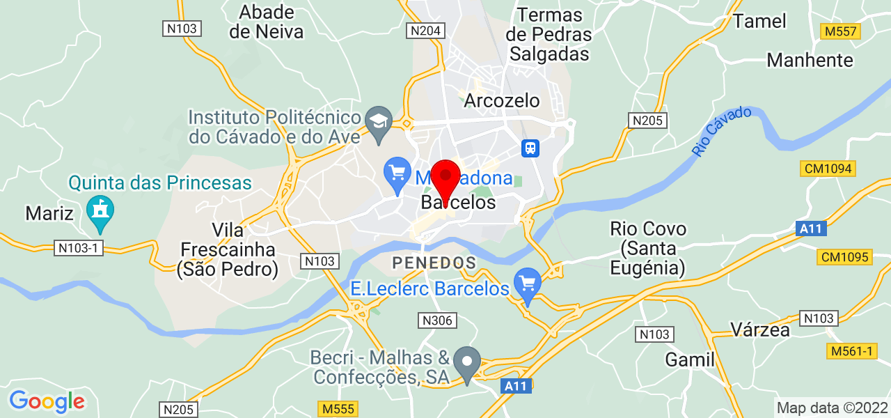 Quinta de Santa Comba (jos&eacute; campos) - Braga - Barcelos - Mapa